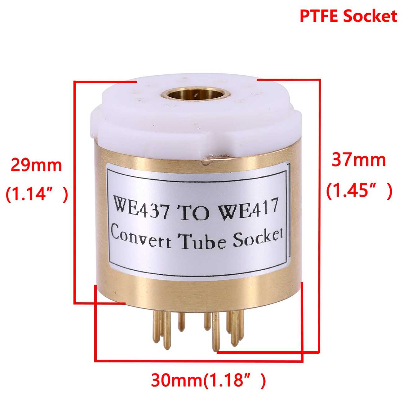 1 шт., трубка WE437 в WE417 (нижняя), 9-контактная трубка, самодельный усилитель звука, вакуумная трубка, переходник, розетка, адаптер