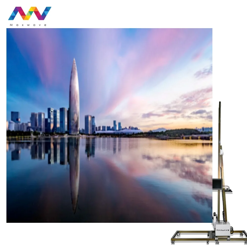 MAXWAVE Digital Positioning Wall Printer Achieve Exquisite Large Image Printing Red Light Localization High Tech Solution