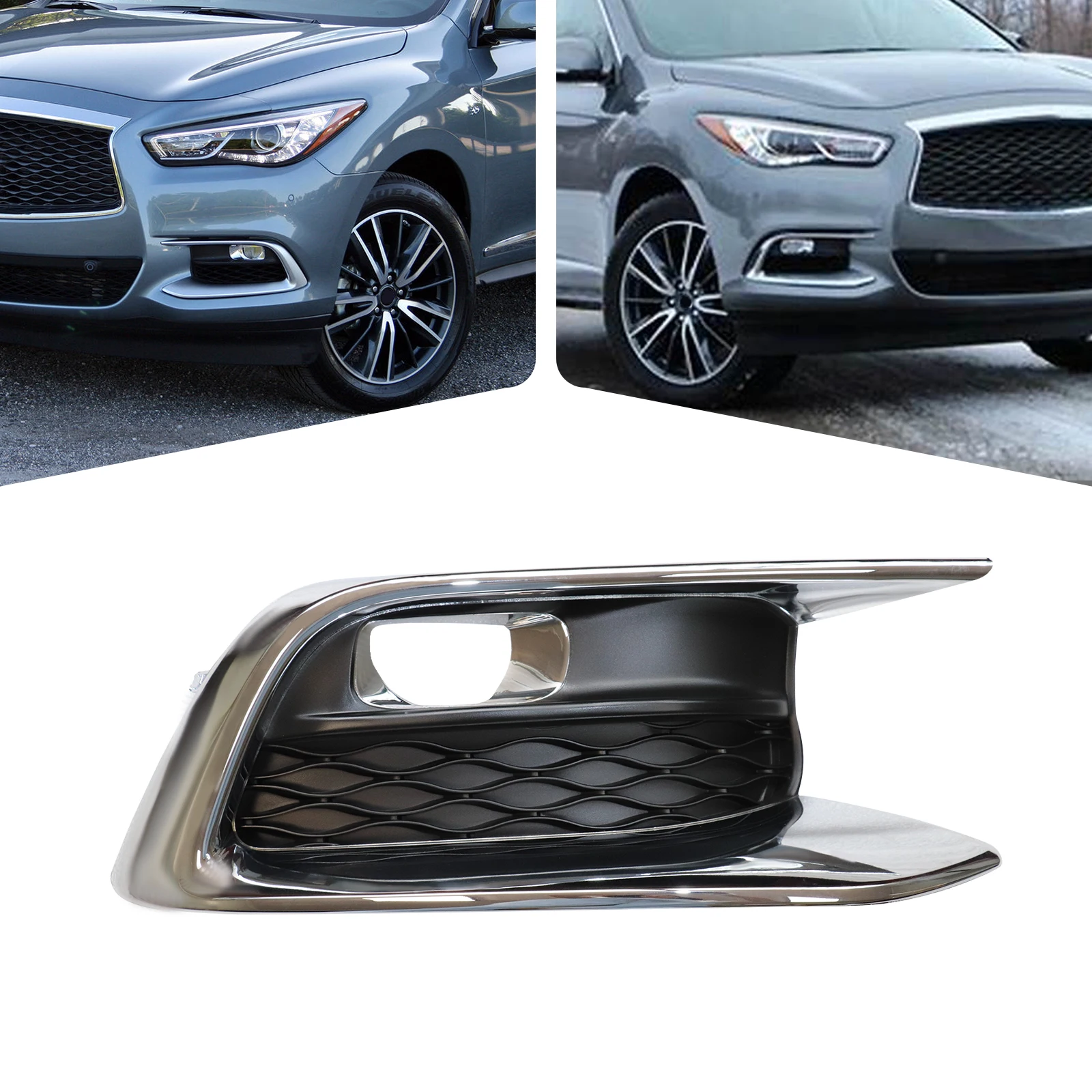 Replacement Front Passenger Fog Light Bezel Fits 2016-2017 QX60 Perfectly Compatible Direct Replacement Car  Accessories