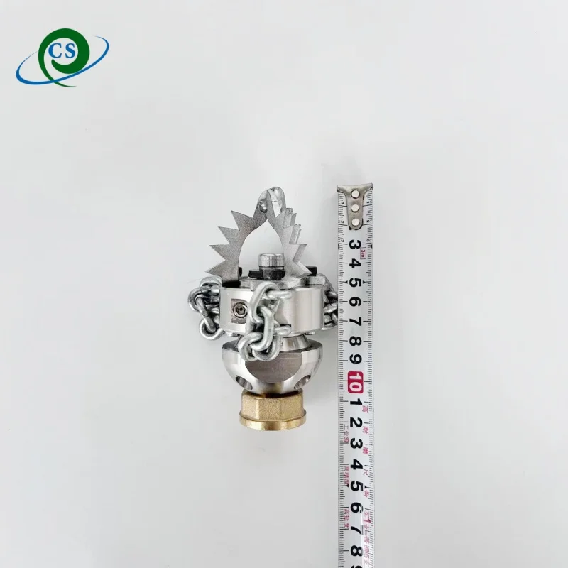 High Pressure Pipeline Dredging cleaning ceramics sewer jetter Chain cutter Rotating nozzle G1/2