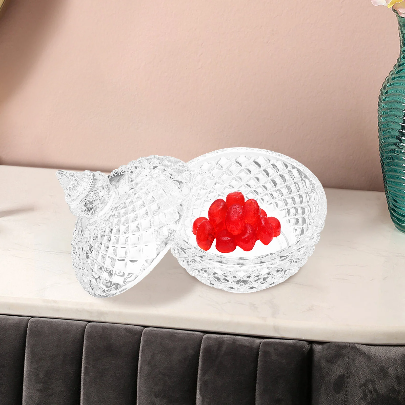 

Elegant Glass Storage Box Jewelry Organizer for Candies Dried Fruits Necklace Earrings Rings Home Decor Gift Wedding