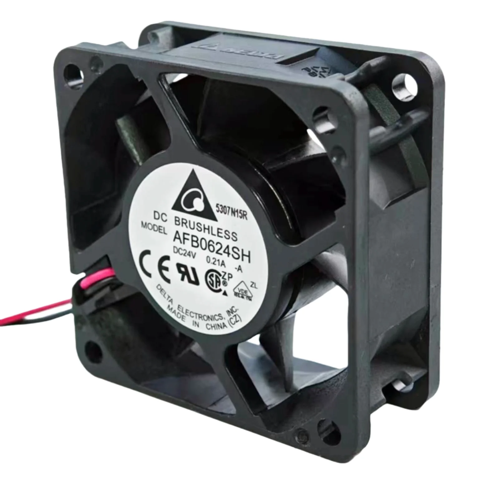 VFD Inverter Cooling Fan Delta AFB0624SH 60mm 24V 0.21A 5000RPM 2-Wire High Airflow Fan for Industrial Equipment Servo Drive