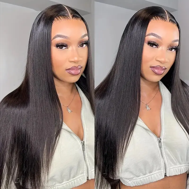 Rosabeauty 13x6 Straight Lace Front Wig Human Hair 250 Density 13X4 Frontal 5X5 Glueless Ready to Wear Wigs For Women