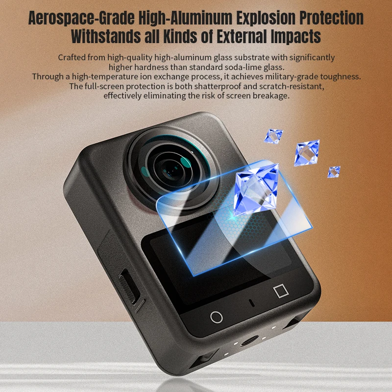 Film Pelindung Layar Kaca Tempered STARTRC AR untuk Kamera DJI Osmo 360 Anti-Refleksi HD Anti-Gores