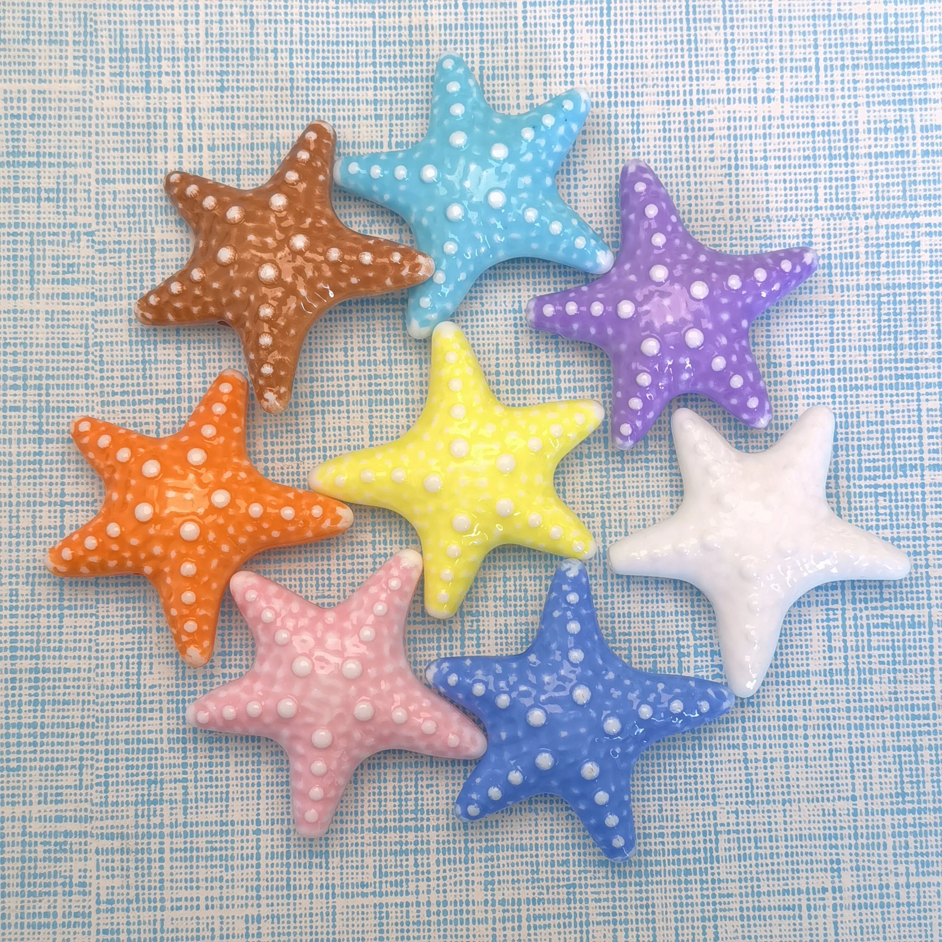 

40mm Acrylic Ocean Starfish Loose Beads DIY For Headwear Keychain Jewelry Making
