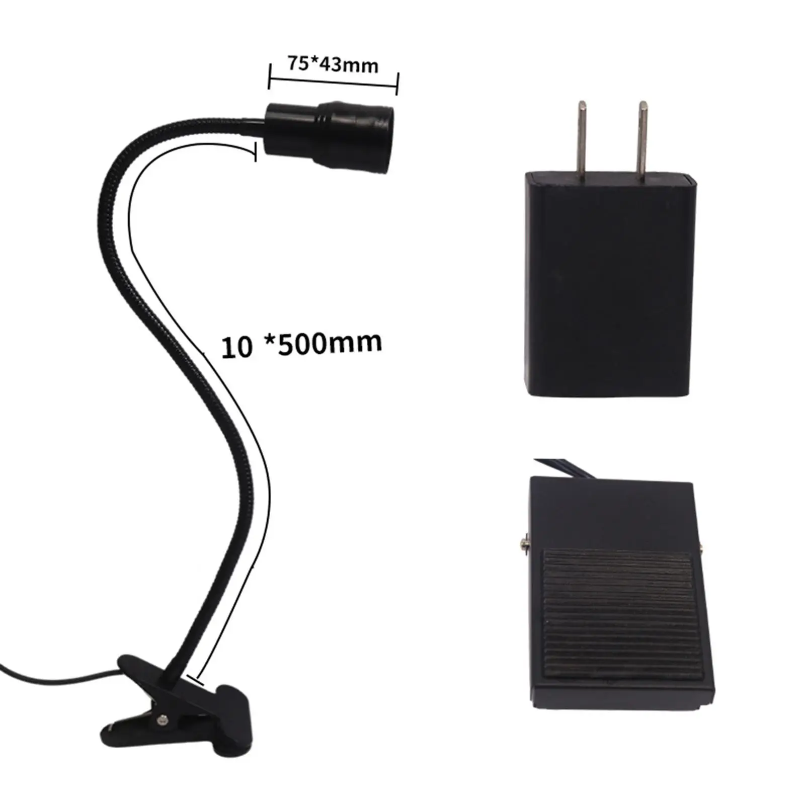 Lash Light per extension ciglia collo d'oca flessibile con pedale lampada portatile a LED per ciglia per Lash technians Salon Studio