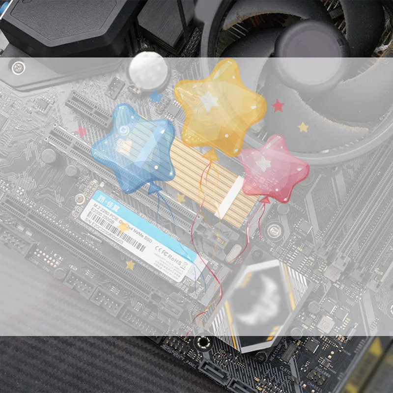 

M.2 SSD Heat Sink NVME NGFF M.2 2280 Solid State Hard Disk Aluminum Heatsink Cooler Radiator Thermal Cooling Pad For PC
