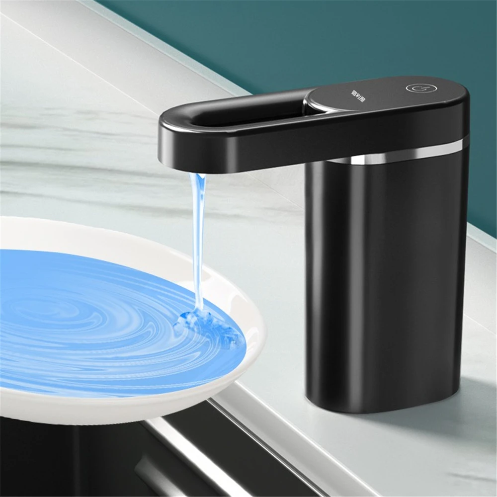 自動液体石鹸ディスペンサー-usbプラグイン式電動食器用洗剤ディスペンサー-キッチンシンク、バスルームカウンター、ハンドサニタイザー用
