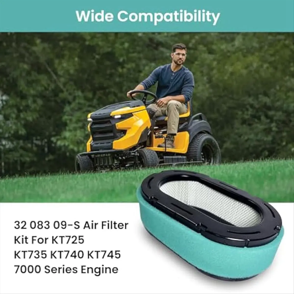 32 083 09-S Air Filter for 7000 Series,Lawn Mower Air Filter air filter Plastic view 6