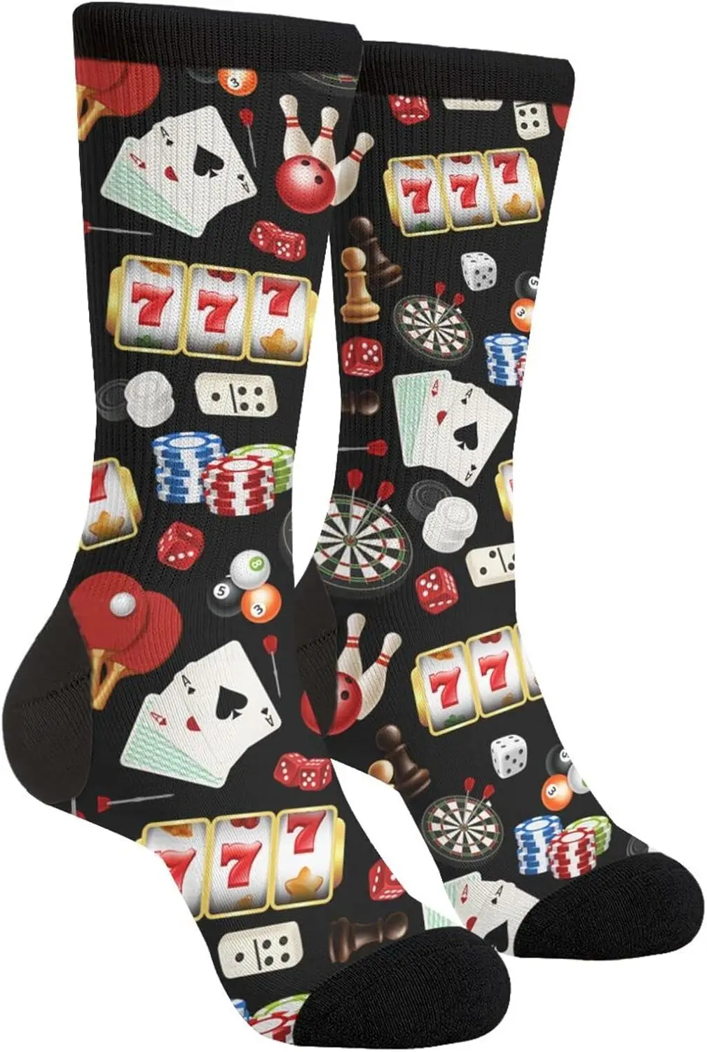 

Носки для азартных игр в казино, забавные носки для экипажа для мужчин и женщин