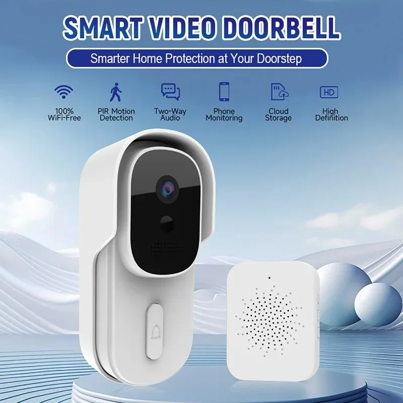 

Wide View Tuya Smart Life APP WiFi Audio Video Intercom IP55 Waterproof Doorbell Door Camera for Alexa Google Wired Connect