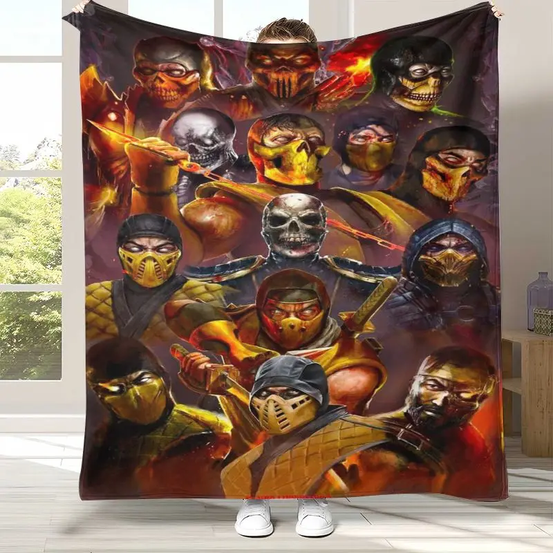 Fighter Mortal Kombat Game Movie Soft Flannel Throw Blanket,Cozy Warm Blanket for Bed,Sofa,Living Room,Picnic,Home Decor,Gift