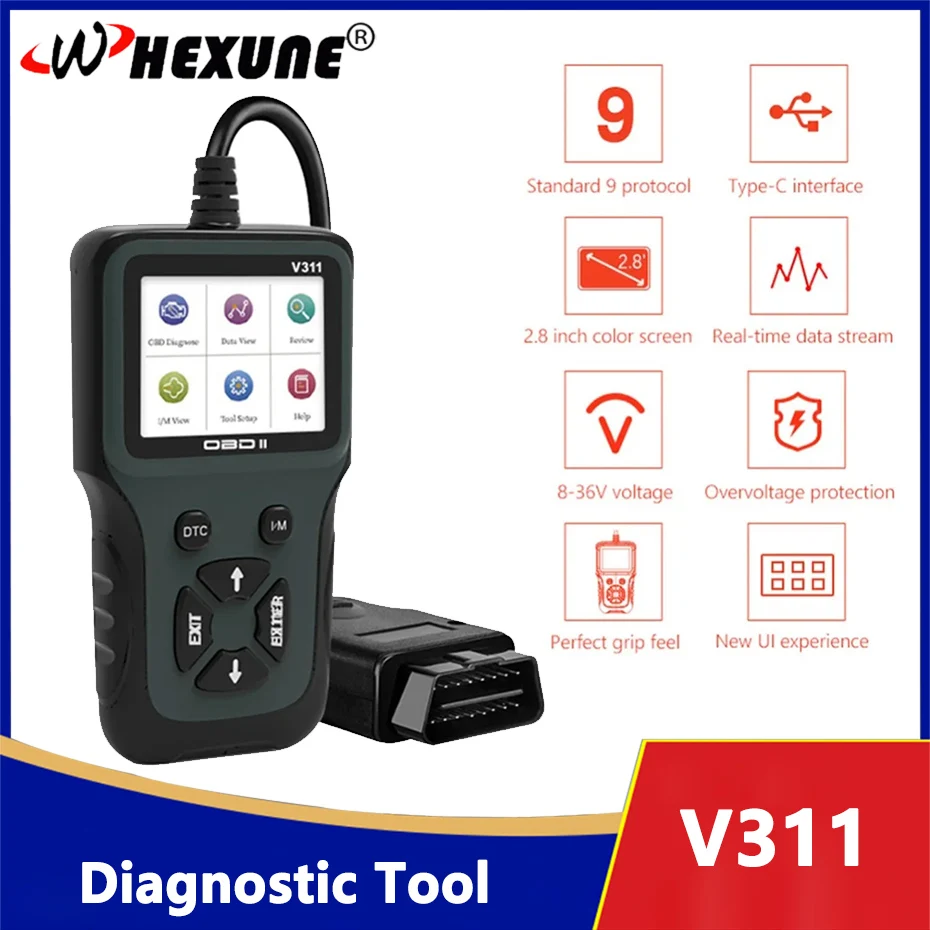 

V311 Engine Fault Code Reader Scan Tools OBD2 Universal Car Diangostic Scanner Automobile Fault Detector