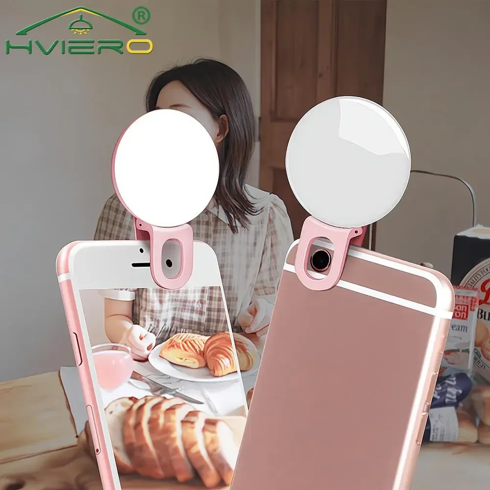 Mini Clip Mobile Phone Fill Light Cold Warm Super Birght Three Block Camera Lens Selfie Artifact Beauty ABS Synthetic Plastics