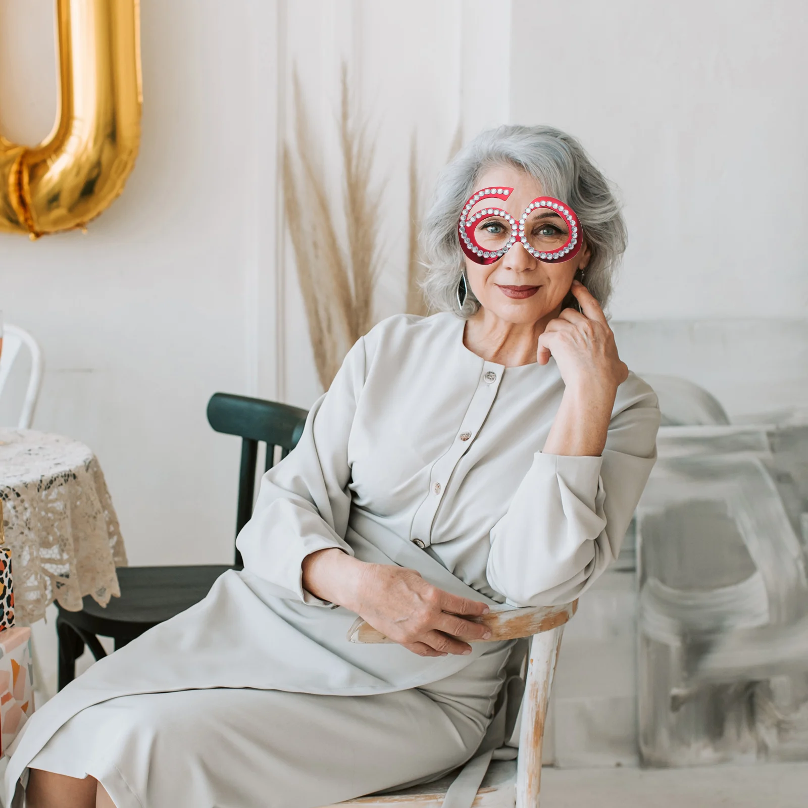 

Cake Digital Glasses Miss Purple Eyeglasses for Party Plastic Birthday Photo Props