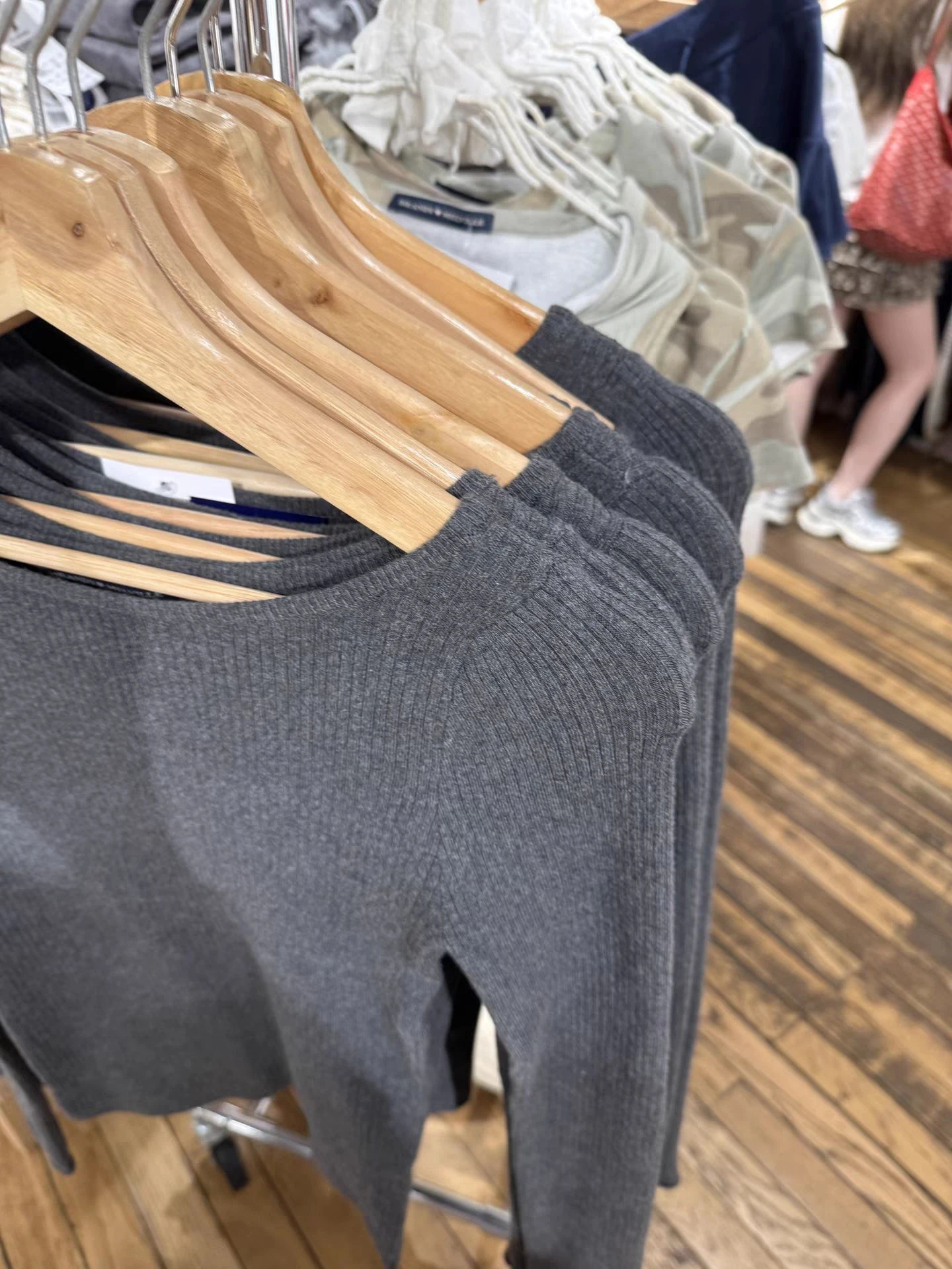 New Dark Gray Knit Long Sleeve Sweater Women Scoop Neck Cotton Slim Basic Knitwear Female Simple Casual All--match Pullover Tops