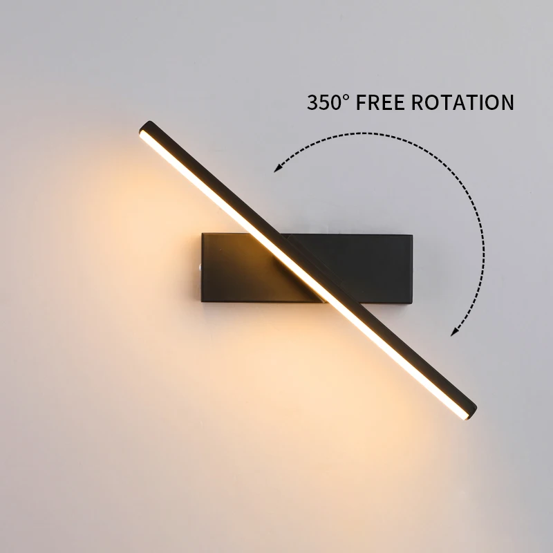 

Modern Rotatable Led Wall Lamp For Bedroom And Aisle Wall Lights For Home Aluminium AC100~260V