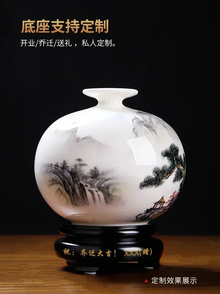 TAO Hand-Painted High-End Ceramic Vase Living Room Study High-End Club Hotel Decoration Ornaments