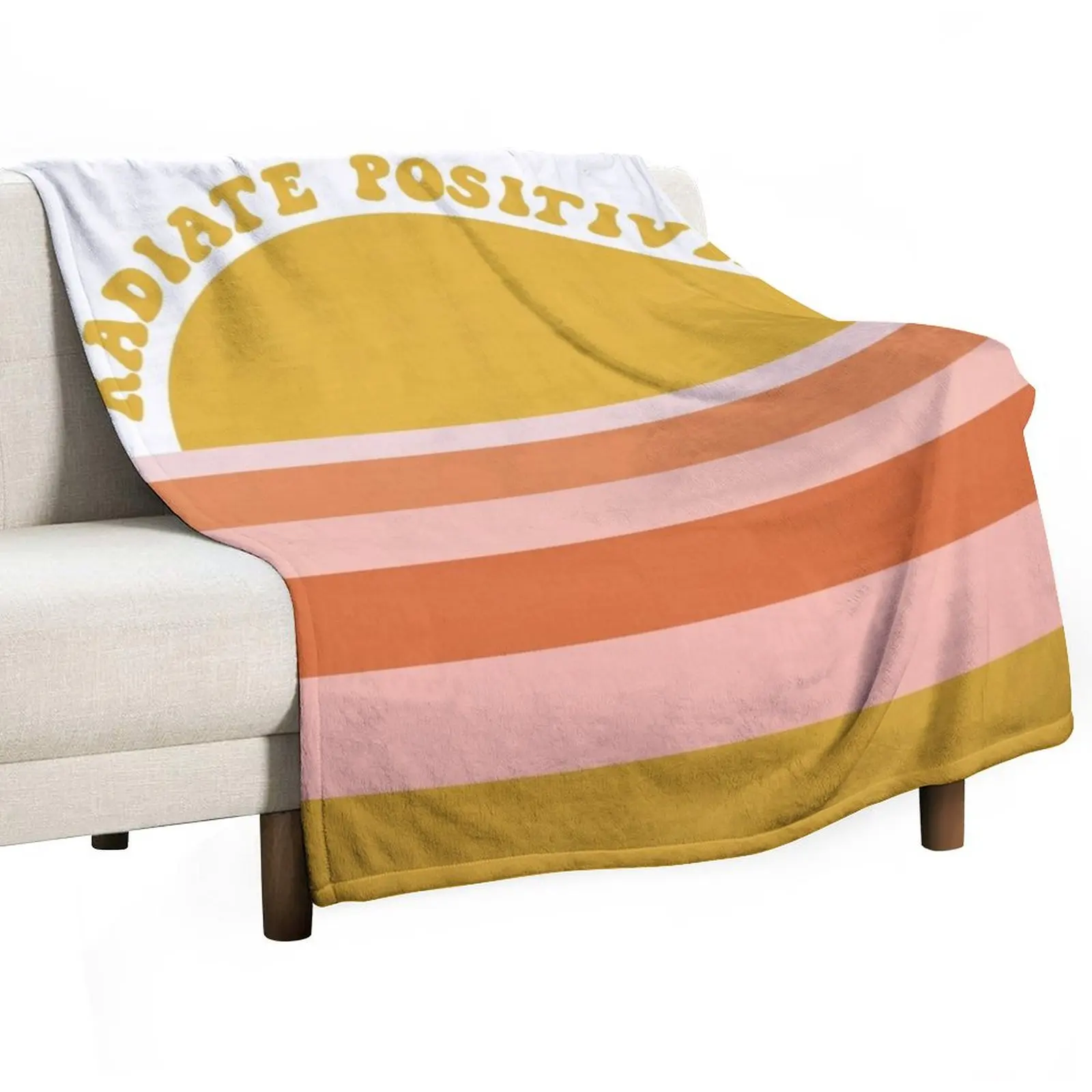 Radiate Positivity Throw Blanket blankets and throws Luxury Throw Luxury St Camping Blankets