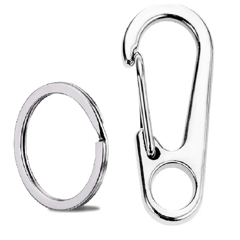 Key Ring Mini Carabiners Alloy Metal Mountaineering Buckle Spring Snap Hook Clip Keychain Carabiner Clip Outdoor Camping Tool