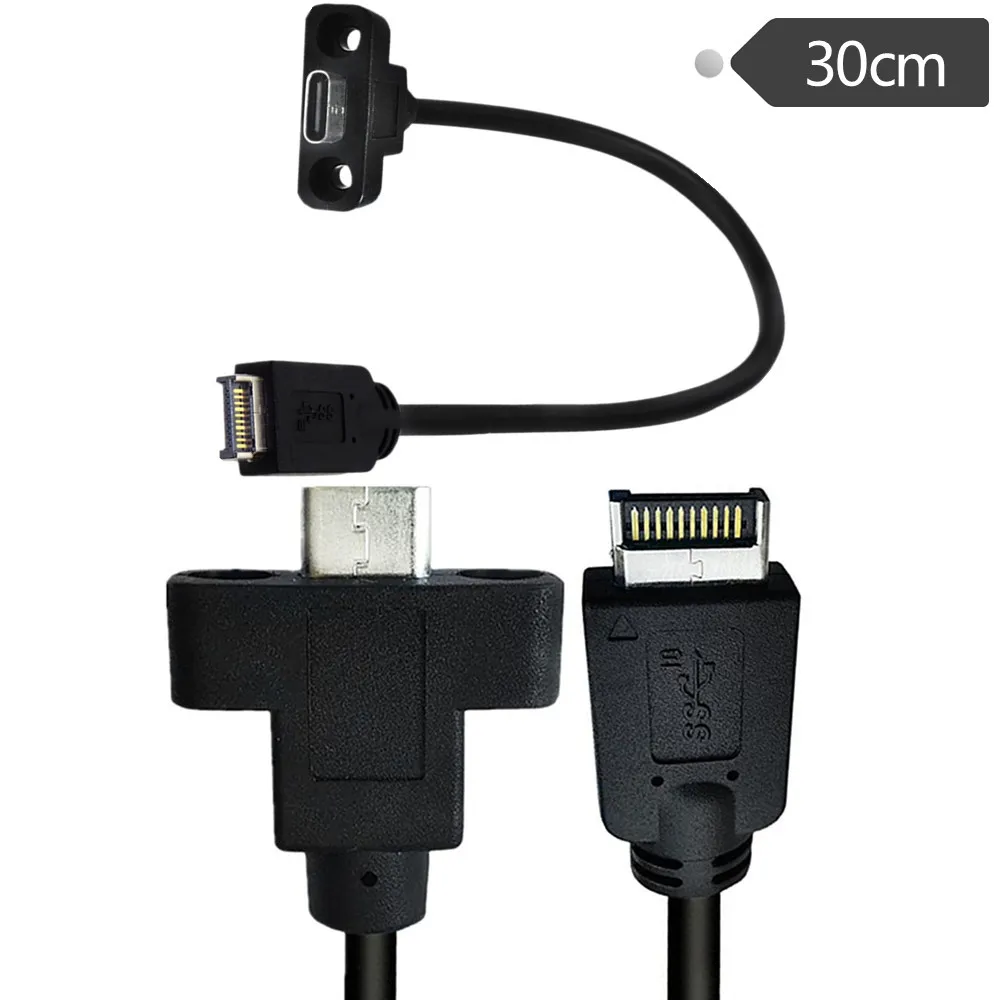 3.1 Type E To USB Type C Panel With Fixed Hole 10Gbps Connection Cable Gen2 Chassis Built-In Cable