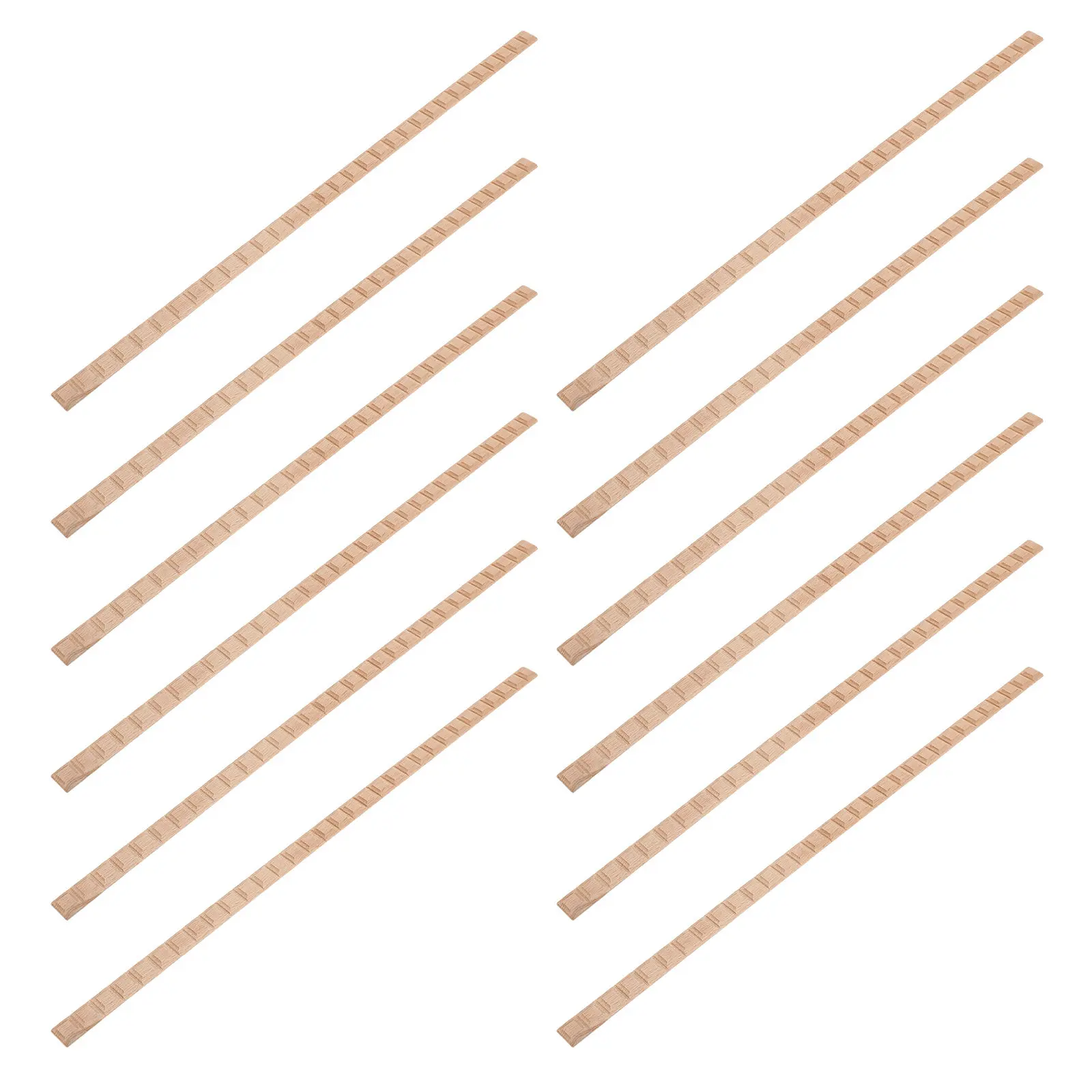12Pcs Unfinished Wood Carved Applique Trim Natural Grain Solid Wood Decorative Moulding for Cabinet Shelf Drawer Door Countertop