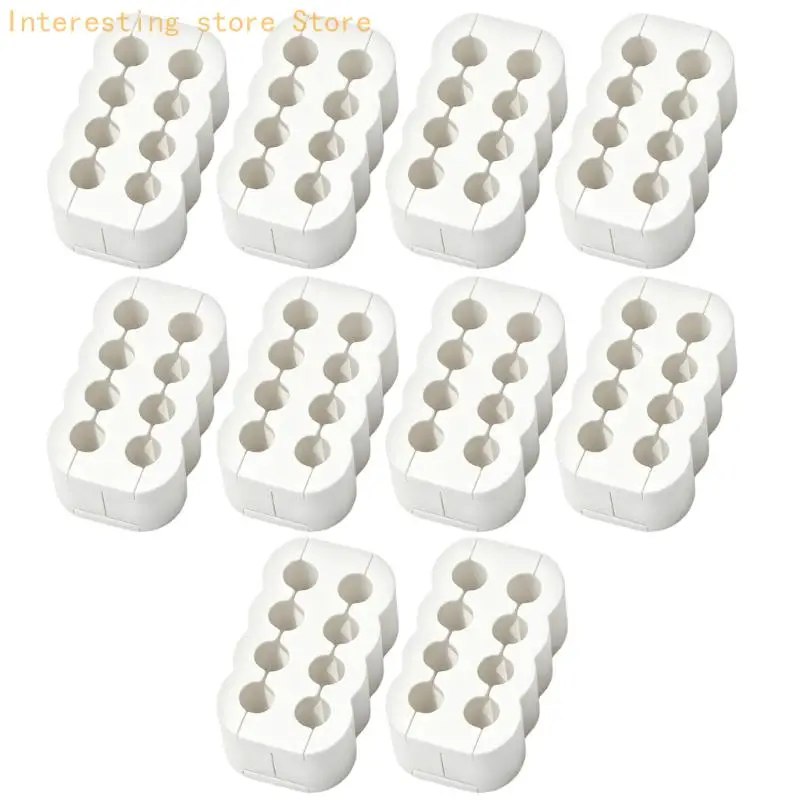 Case Routing Cable Guide Set for 8-Pin Power Lines, ABS Holders, 10-Pack for Balanced Wire Spacing 55KC