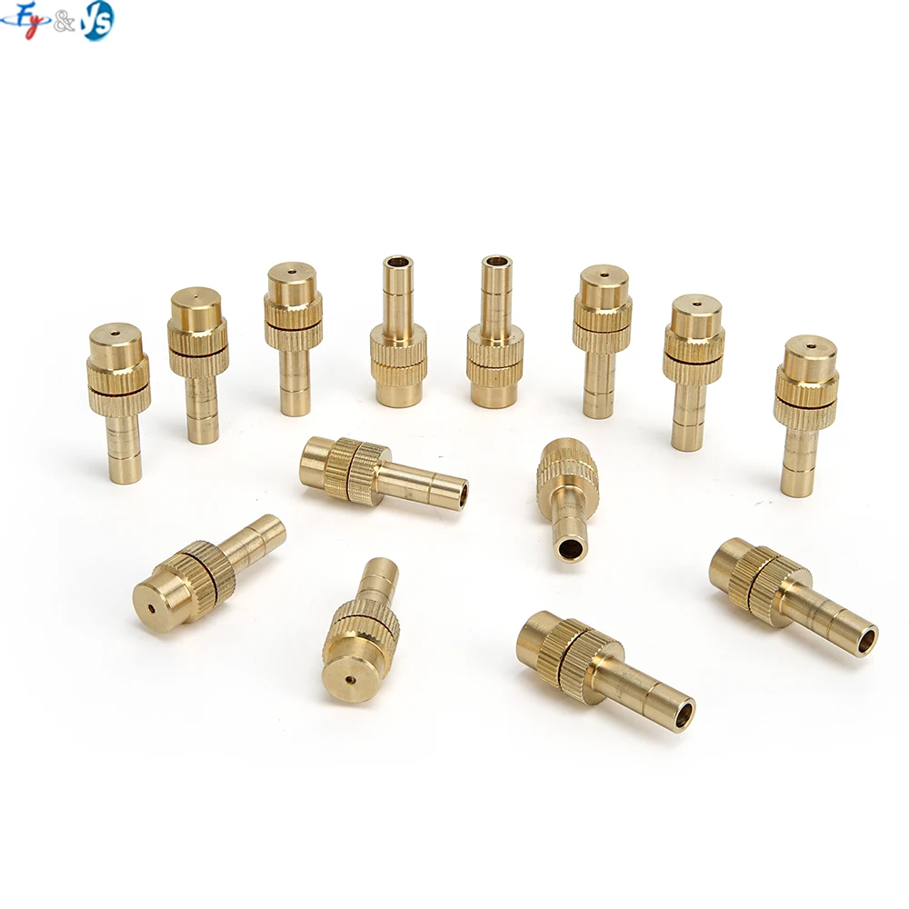 

1pc Brass Quick Plug Spray Nozzles Atomizing Nozzle for Greenhouse Plant Atomized Irrigation Farm Cooling Spray System Sprinkler