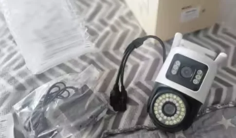 4K 8MP WiFi Surveillance Camera With warning lights,AI Human Detect, Dual Lens Cam, 10X Digital, Outdoor Security PTZ IP Cameras photo review