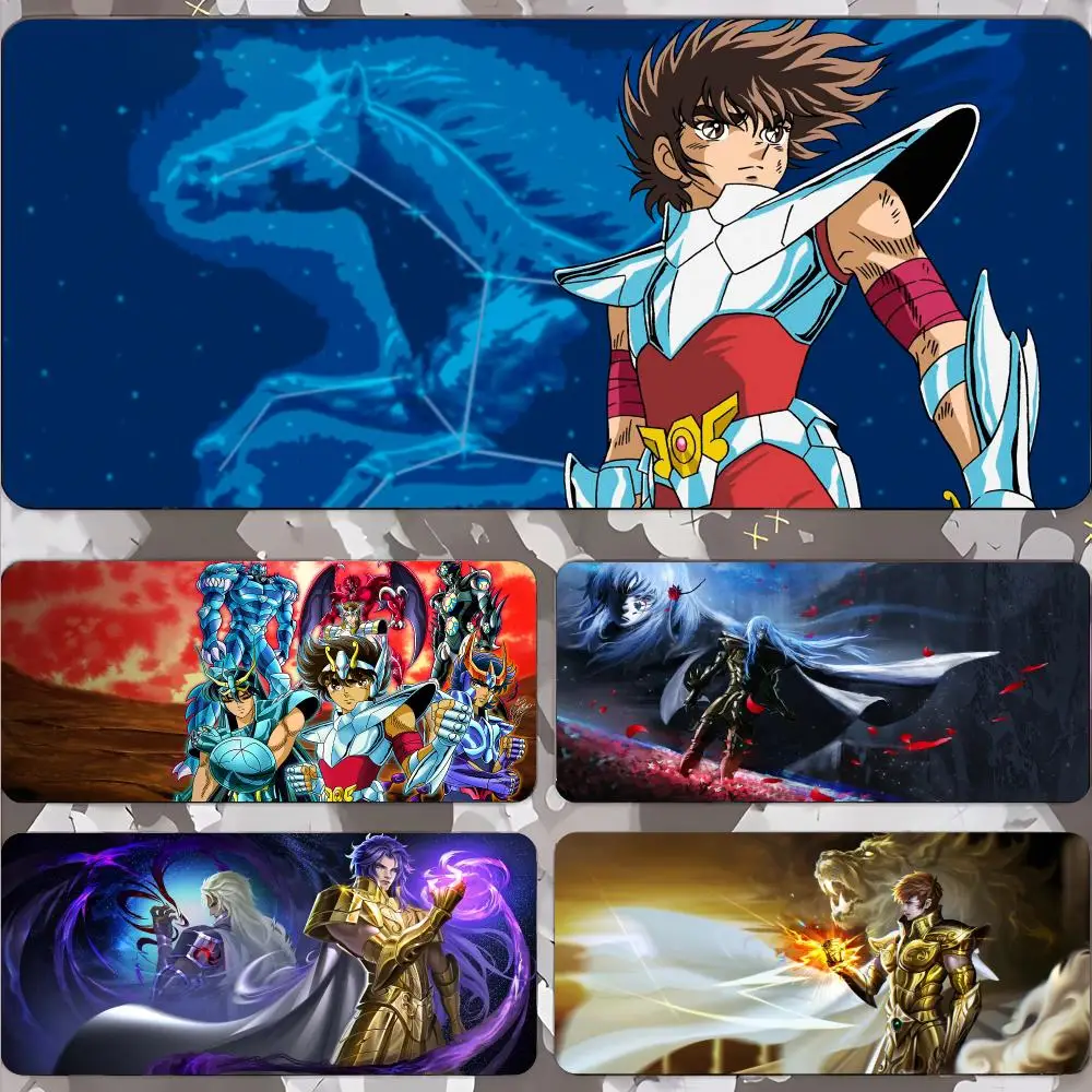 Saint SeiyaS Mouse Pad Gamer Keyboard Mat Pads Gaming Desk Protector Laptops Large Mousepad Cartoon Deskmat