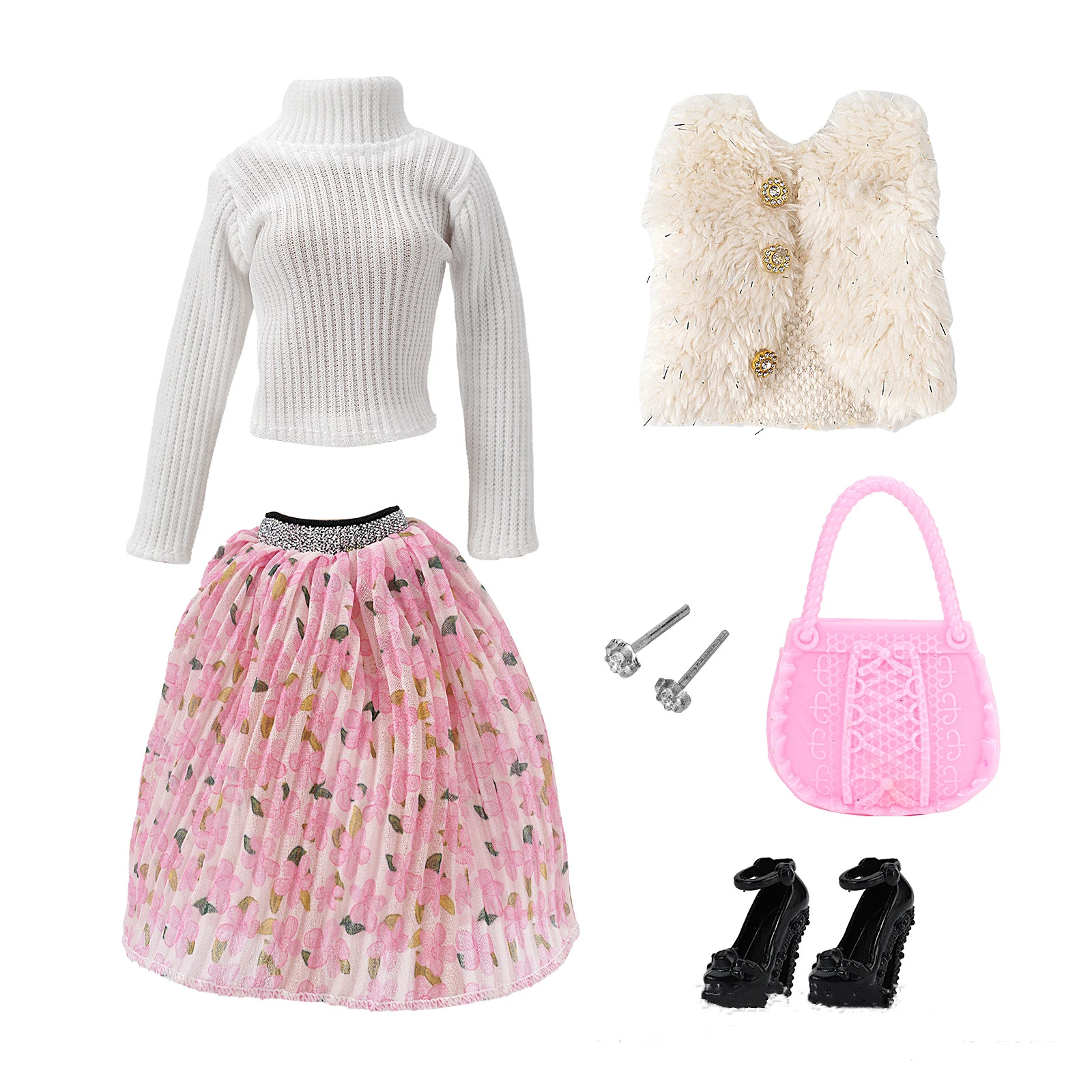 新しいファッションカジュアルドレス服靴バッグ冬のセータースカート人形 DIY アクセサリー手作り 1/6 BJD 30 センチメートル人形