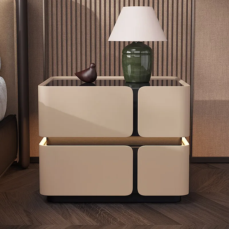 New bedside table light luxury high-end home hotel master bedroom creative intelligent suspended bedside table with lamp
