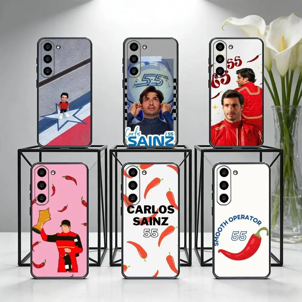 

55 Chili C-Carlos S-Sainz Phone Case For Samsung Galaxy A73,A72,A71,A70,A53,A52,A51,Others Soft Black Cover
