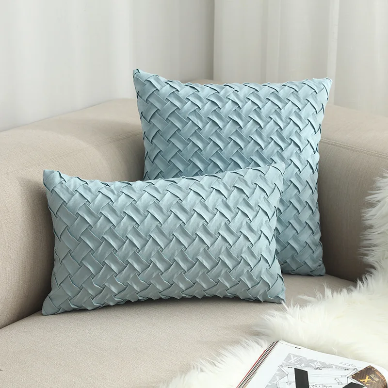 Handmade Suede Woven Cushion Cover for Sofa Bed Home Decor Throw Pillow Covers Living Room Decorative Pillowcases 45x45/30*50cm