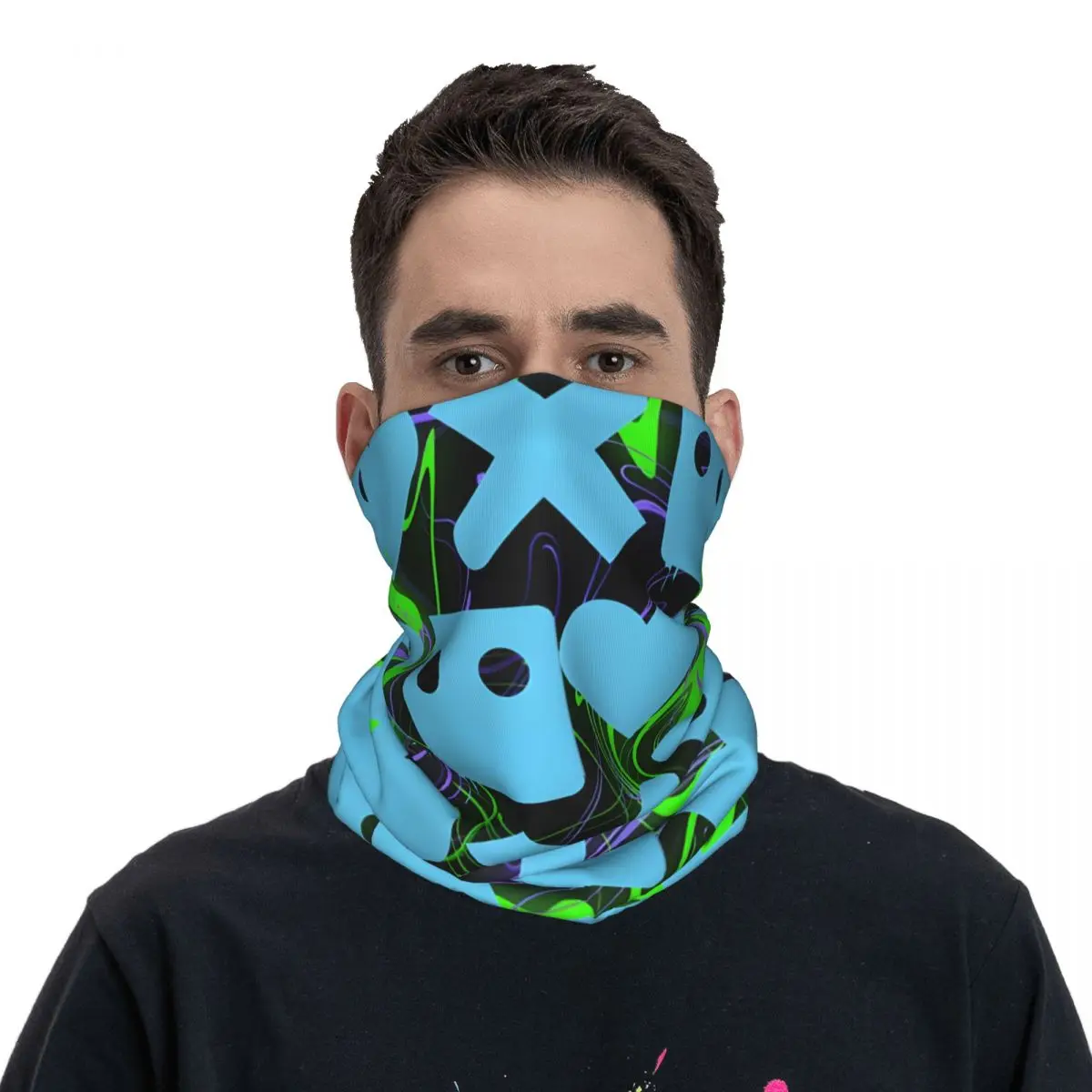 Cool Bandana Neck Cover Motorcycle Club L-Love Death Robots Face Scarf Cycling Face Mask Hiking Unisex Adult Winter