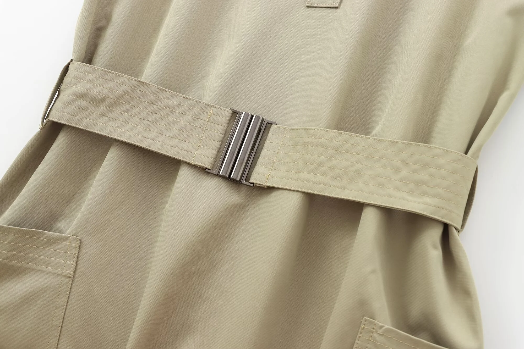 فستان قميص نسائي بأكمام قصيرة مع حزام ، على الطراز الأوروبي والأمريكية ، ملابس مزاجية عصرية ، جديد ، خريف #4