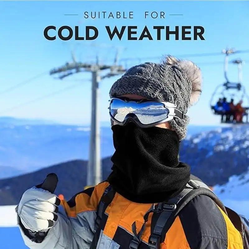 1 الرقبة أدفأ الرجال النساء الشتاء الرقبة وشاح أنبوبي ل السائق دراجة نارية سيارة يندبروف الباردة برهان الدراجات نصف واقي الوجه الرقبة الجراب #3