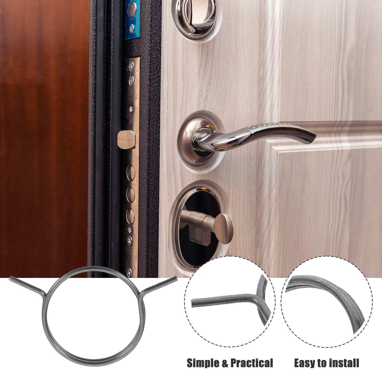 

10pcs Accessories For Core Replacement Metal Lock Bulk Kit Bedroom Handle Lock Barn Door Spring Garage Door Spring