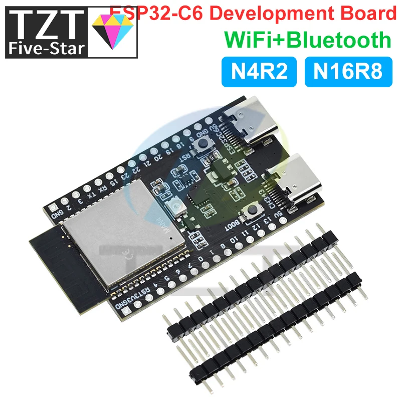 ESP32-C6 ESP32 WiFi+Bluetooth Internet Of Things ESP Development Board Core Board ESP32-C6-DevKit C N4R2 N16R8 For Arduino