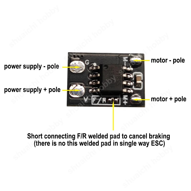 3PCS FPV Drone DIY Modify Single/Dual Way Micro ESC 1S 1.8A 10A Brushed Electronic Governor for N20 N50 180 130 Hollow Cup Motor