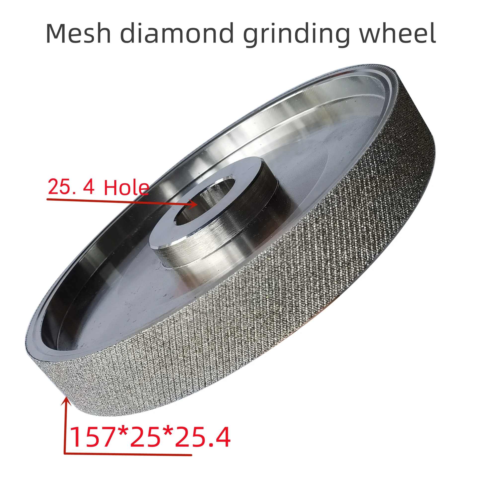 Grid Like Mesh Surface Diamond Alloy Grinding Wheel 6-inch 25.4 Hole Ceramic Glass Jade Polishing Wheel