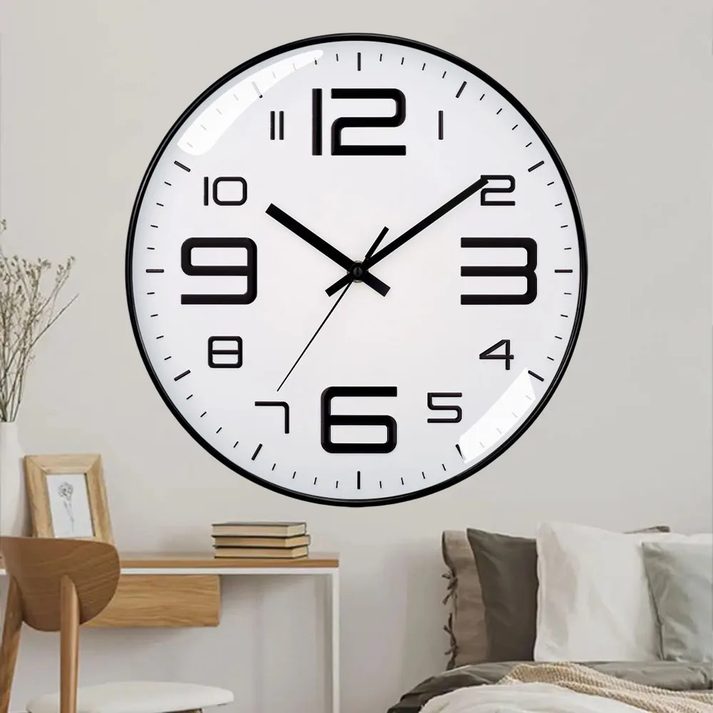 Modern Minimalist 8 inch Clock Living Room Simple Atmosphere Quiet Wall Clock Home Light Luxury Nordic Room High-end Wall Watch