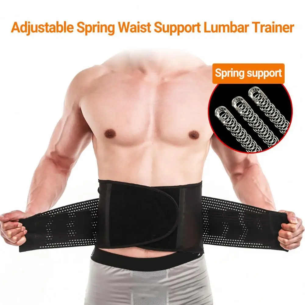 

Strong Adhesive Useful Strong Lower Back Brace Protector Portable Fitness Belt Hook Loop Fasteners Sport Accessories