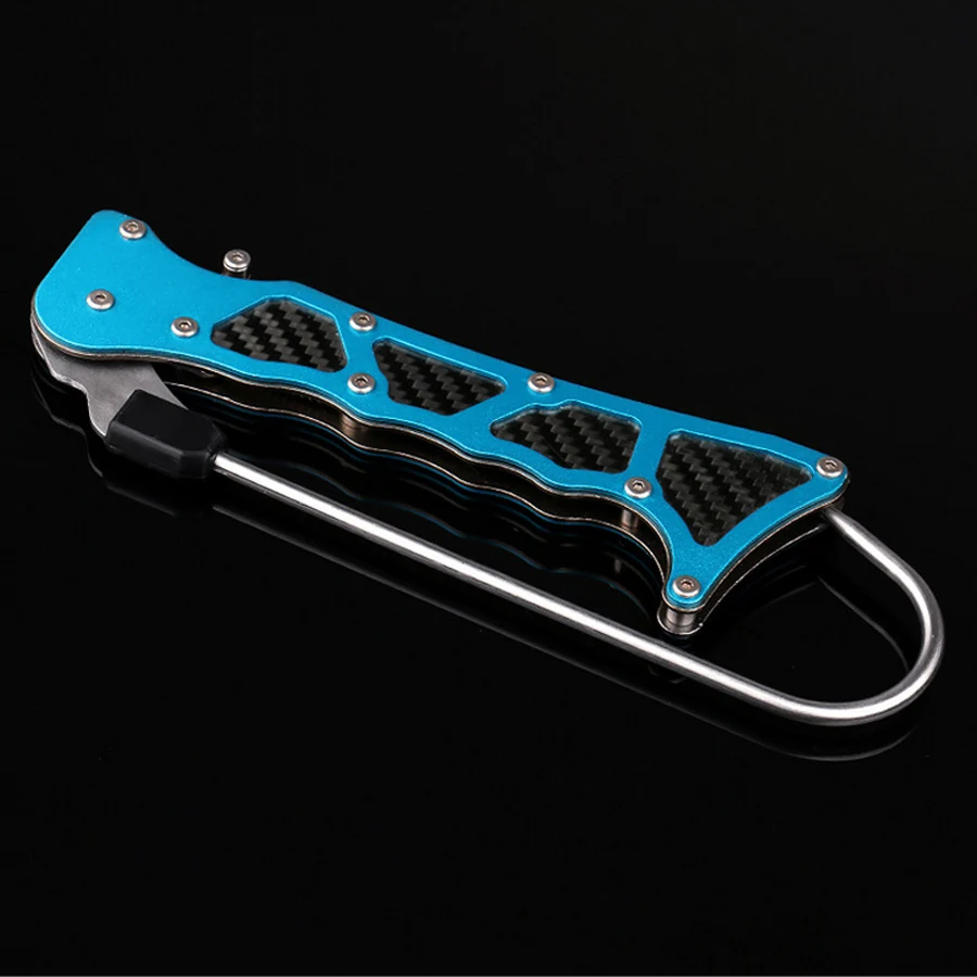 Foldable Outdoor Fish Grip Portable Telescopic Sea Fishing Gaff Stainless Steel Lip Spear Hook Gripper Tackle Accessory Tools T4 view 5