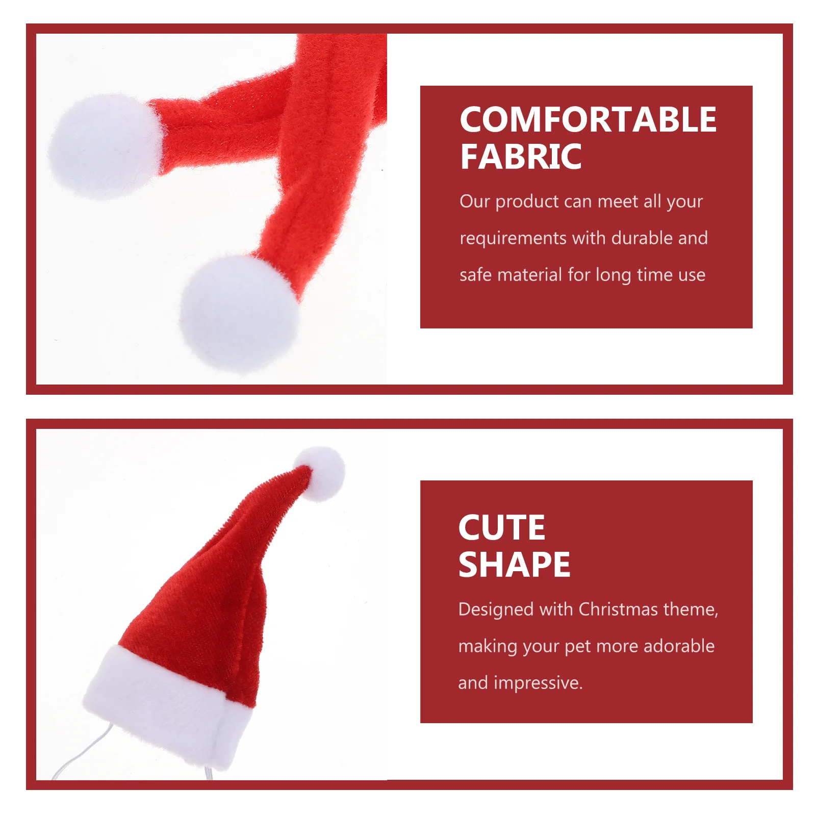 

6Sets Pet Christmas Hat Colored Elastic Chicken Scarf Warm Xmas Hat Set Small Duck Winter Costume Party Supplies Dress Up