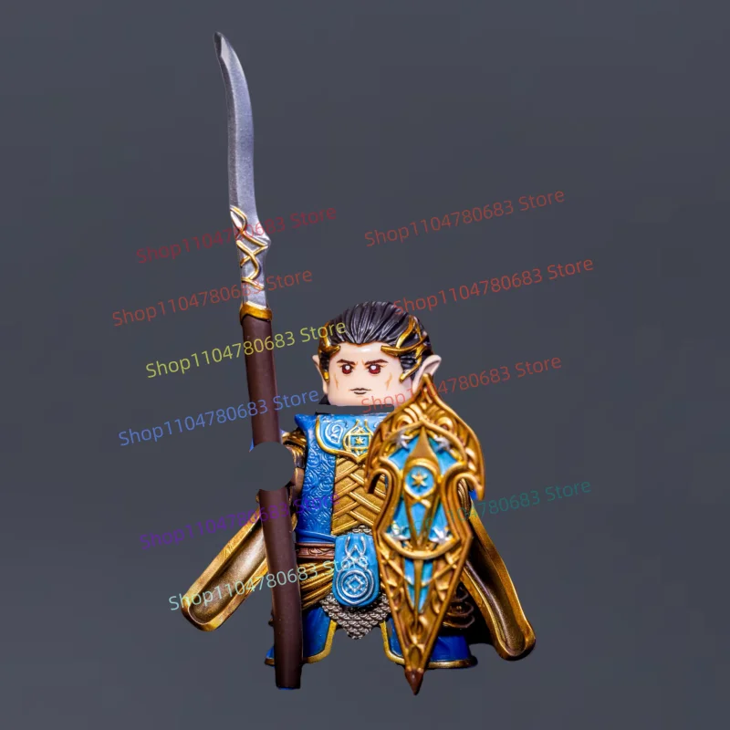 

MOC Building Blocks Medieval Holy Shield Warrior Mini Figure Assembly Model Ornament Cartoon Anime Decorative Toy Gift