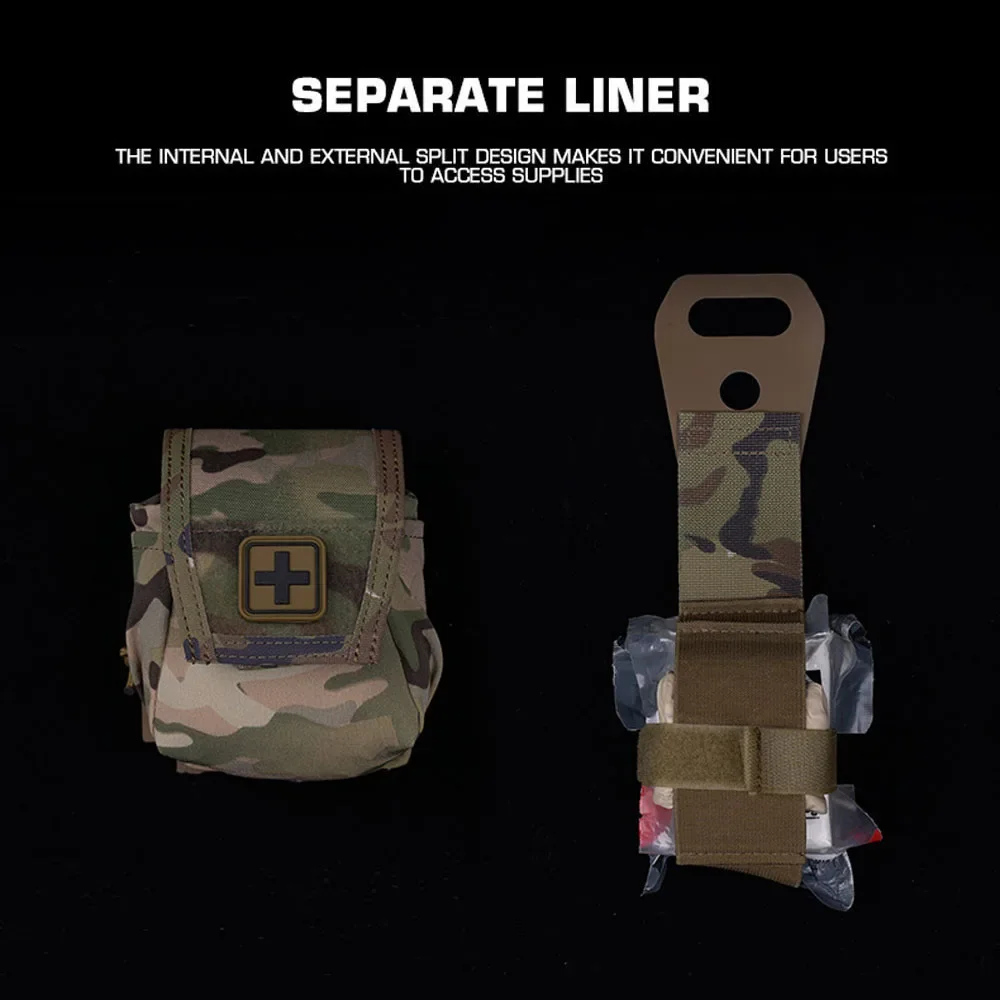 Bolsa táctica Molle, botiquines de primeros auxilios, forro separado, caza al aire libre, Camping, supervivencia, bolsa de herramientas médicas, equipo de juego CS de liberación rápida - imagen 5