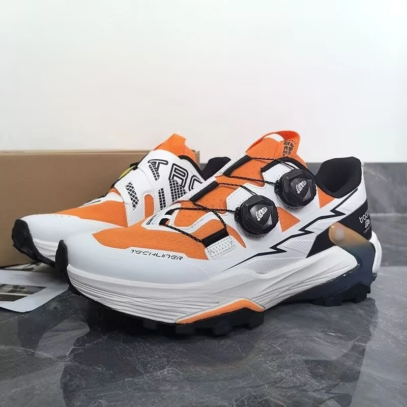 Luxury Brand Trail Running Shoes Mesh Breathable Gym Outdoor Shoes Quick Lacing Walking Jogging Shoes Hard-Wearing Running Shoe