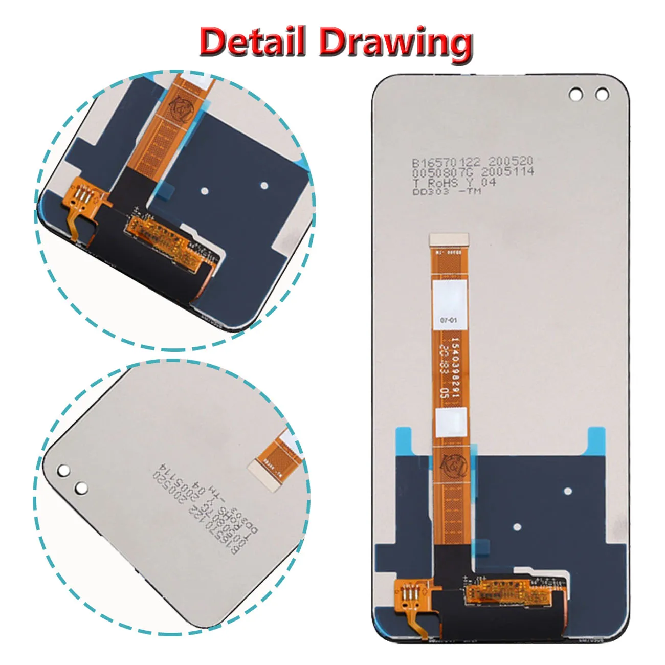 6.57\'Original Lcd Display For Oppo Reno4 Z 5G Full With Frame CPH2065 Screen Touch Panel Digitizer For  Reno4Z Replacement Parts