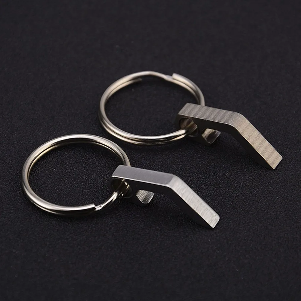 Mini Bottle Opener Flathead Screwdriver Keychain Stainless Steel Titanium TC4 EDC Portable Tool Gift